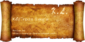 Kárpis Laura névjegykártya